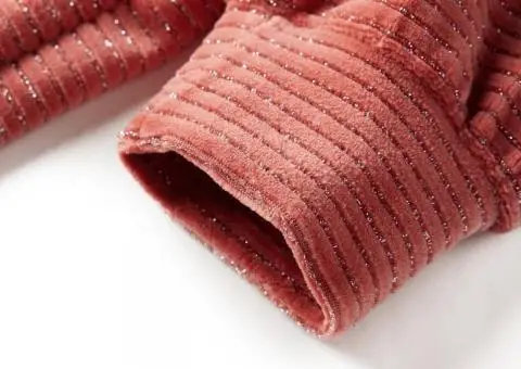 Rochie pentru copii cu mâneci lungi, roz mediu, 116 - 5/5