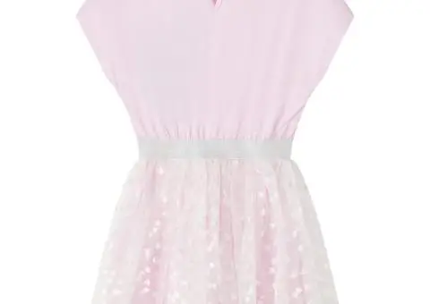 Rochie copii volane, roz deschis, 92 - 2/5