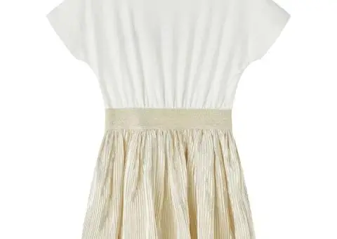 Rochie pentru copii cu mâneci scurte Ecru 92 - 2/5