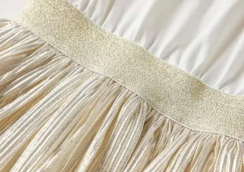 Rochie pentru copii cu mâneci scurte Ecru 92 - 5/5