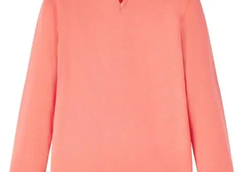 Tricou de copii cu mâneci lungi, corai, 116 - 2/5