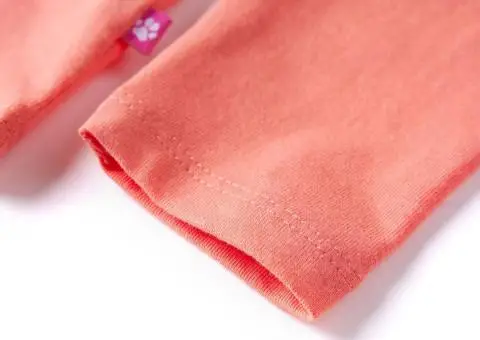 Tricou de copii cu mâneci lungi, corai, 116 - 5/5