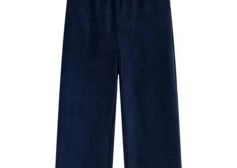 Pantaloni de copii din velur, bleumarin, 92 - 1/5