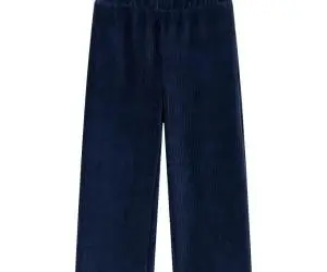 Pantaloni de copii din velur, bleumarin, 92