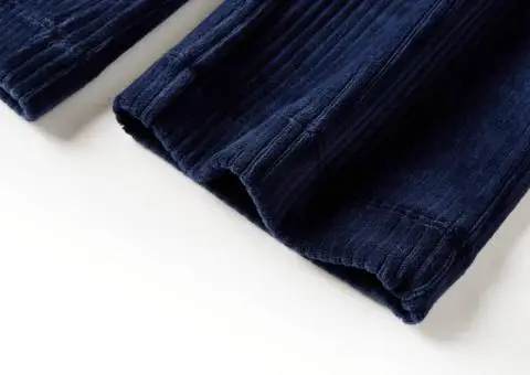 Pantaloni de copii din velur, bleumarin, 92 - 5/5