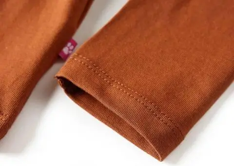 Tricou pentru copii cu mâneci lungi, coniac, 140 - 5/5