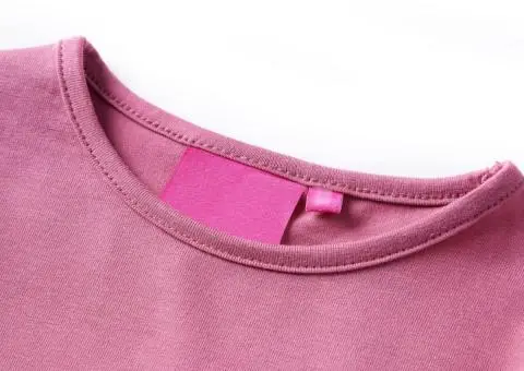 Tricou de copii cu mâneci lungi, zmeuriu, 128 - 3/5