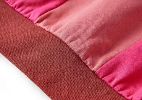 Bluzon pentru copii, color block roz și henna, 104 - 5/5