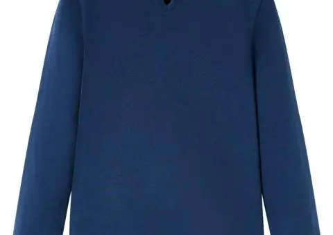 Tricou pentru copii cu mâneci lungi, bleumarin, 104 - 2/5