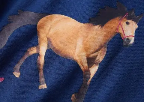 Tricou pentru copii cu mâneci lungi, bleumarin, 104 - 4/5