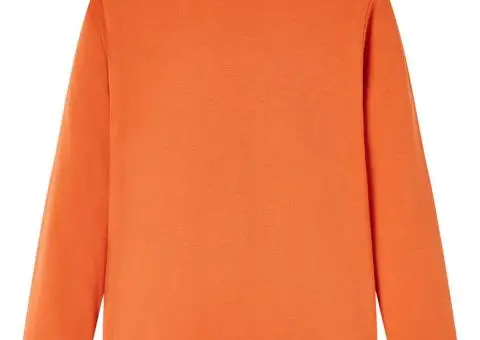 Tricou pentru copii cu mâneci lungi, portocaliu ars, 128 - 2/5