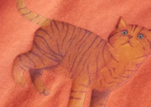 Tricou pentru copii cu mâneci lungi, portocaliu ars, 128 - 4/5