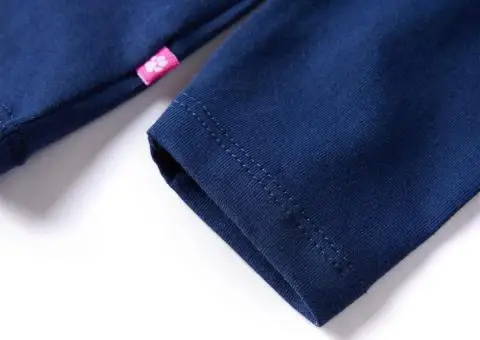 Tricou pentru copii cu mâneci lungi, bleumarin, 92 - 5/5