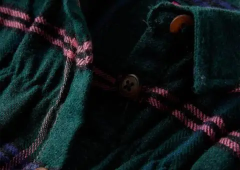 Rochie pentru copii cu mâneci lungi și volane, verde închis, 140 - 4/5