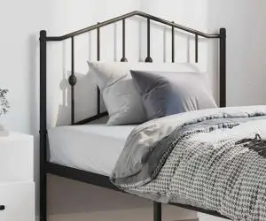 vidaXL Tăblie de pat metalică, negru, 100 cm