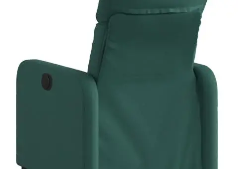 Fotoliu rabatabil, verde închis, material textil - 3/5