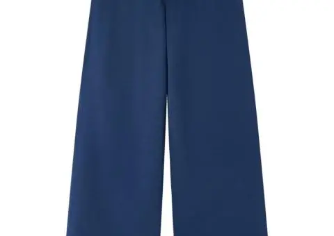 Pantaloni pentru copii cu picioare largi, bleumarin, 128 - 2/5