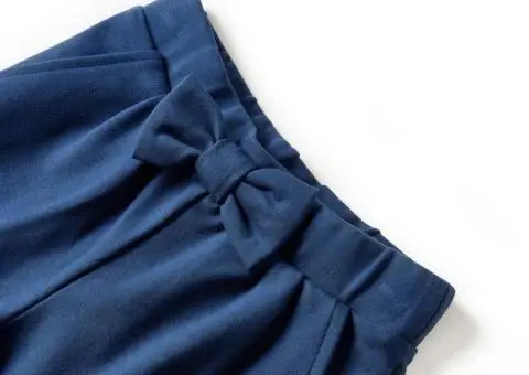 Pantaloni pentru copii cu picioare largi, bleumarin, 128 - 3/5