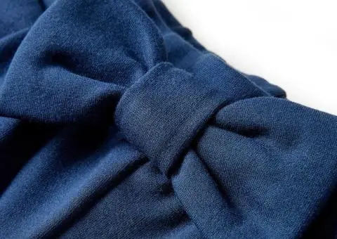 Pantaloni pentru copii cu picioare largi, bleumarin, 128 - 5/5