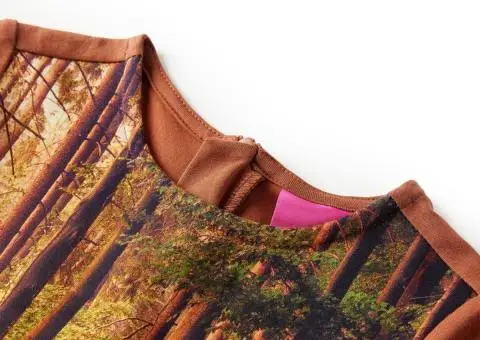 Rochie pentru copii cu mâneci lungi, coniac, 104 - 3/5