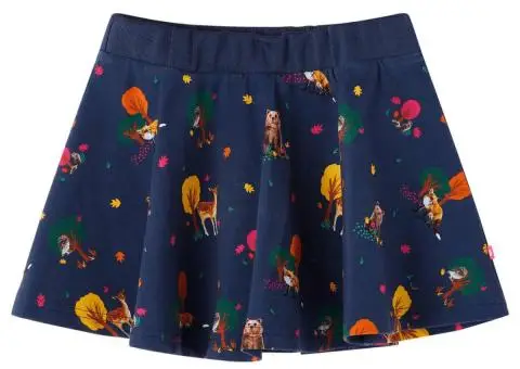 Fustă pentru copii, bleumarin, 92 - 1/5