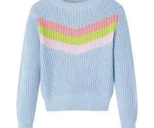 Pulover pentru copii tricotat, albastru, 140