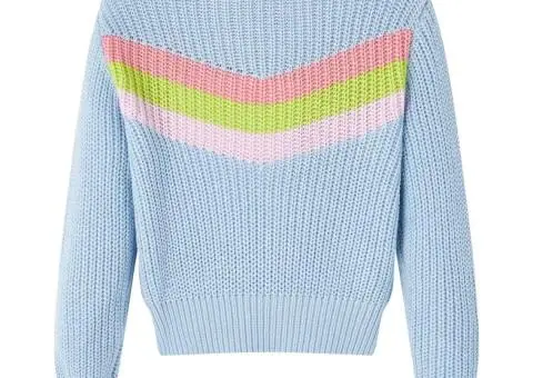 Pulover pentru copii tricotat, albastru, 140 - 2/5