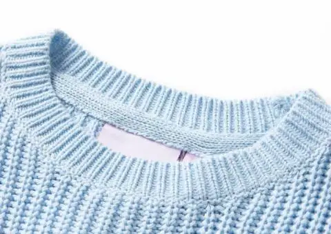 Pulover pentru copii tricotat, albastru, 140 - 3/5