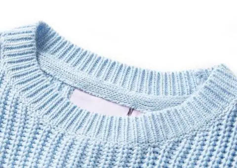 Pulover pentru copii tricotat, albastru, 116 - 3/5