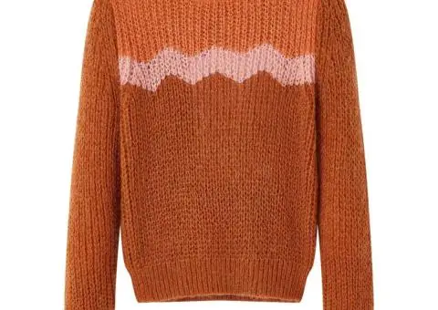 Pulover pentru copii tricotat, coniac, 92 - 1/5