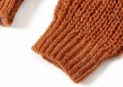 Pulover pentru copii tricotat, coniac, 92 - 5/5