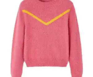 Pulover pentru copii tricotat, roz antichizat, 140