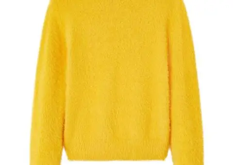 Pulover pentru copii tricotat, ocru închis, 116 - 2/5