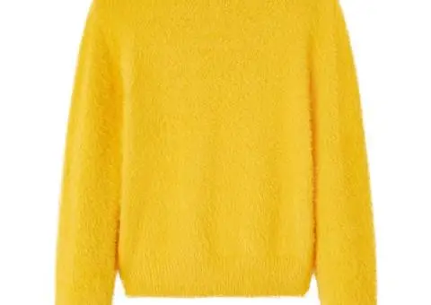 Pulover pentru copii tricotat, ocru închis, 140 - 2/5