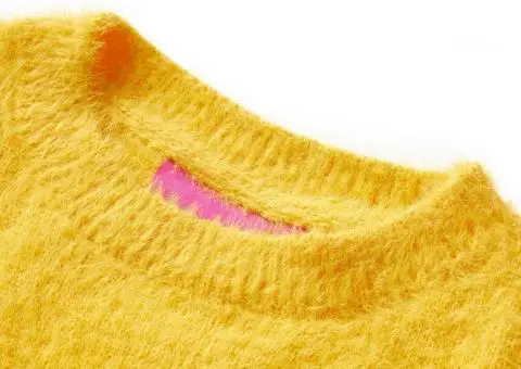 Pulover pentru copii tricotat, ocru închis, 140 - 3/5