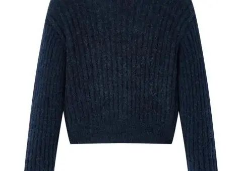 Cardigan pentru copii tricotat, bleumarin, 116 - 2/5