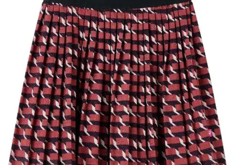 Fusta plisată pentru copii cu sclipici, roșu, 104 - 1/5