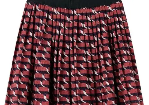 Fusta plisată pentru copii cu sclipici, roșu, 104 - 2/5