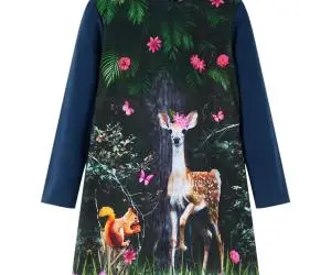 Rochie cu mâneci lungi pentru copii, bleumarin, 92