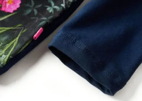 Rochie cu mâneci lungi pentru copii, bleumarin, 92 - 5/5