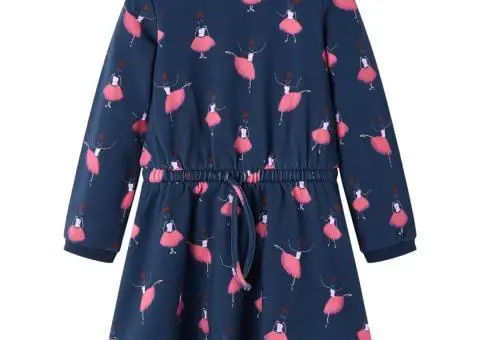 Rochie pentru copii, bleumarin, 116 - 1/5