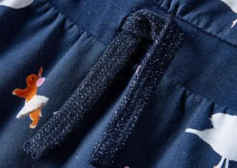 Rochie pentru copii cu mâneci lungi, bleumarin, 128 - 4/5