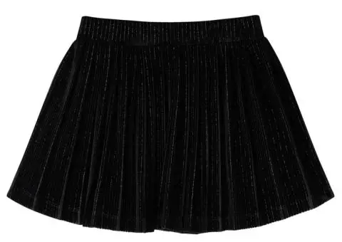 Fusta plisată pentru copii cu lurex, negru, 92 - 2/5