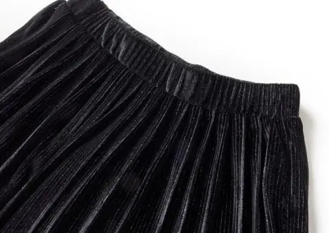 Fusta plisată pentru copii cu lurex, negru, 92 - 3/5