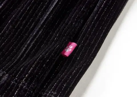 Fusta plisată pentru copii cu lurex, negru, 92 - 4/5