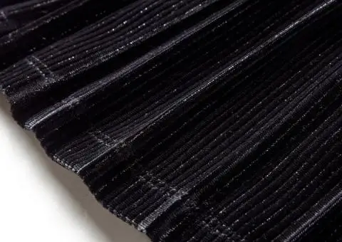 Fusta plisată pentru copii cu lurex, negru, 92 - 5/5