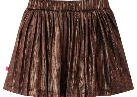 Fustă pentru copii cu sclipici, coniac, 116 - 2/5