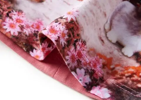 Rochie copii cu mâneci lungi, roz antichizat, 104 - 5/5