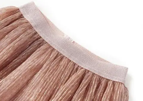 Fustă pentru copii cu sclipici, roz deschis, 116 - 3/5