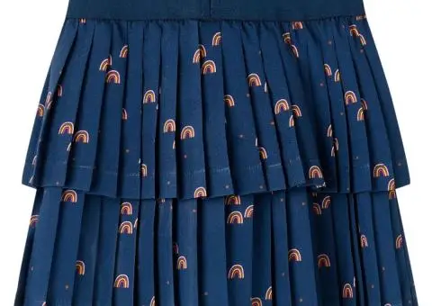 Fustă pentru copii, bleumarin, 104 - 2/5